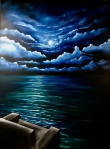 Voir le détail de cette oeuvre: fauteuil sombre dans la mer